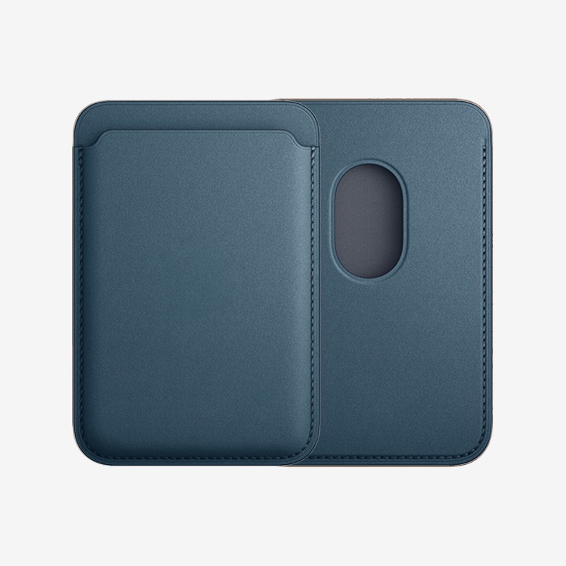 Fineทอแม่เหล็กกระเป๋าสตางค์กระเป๋า ID บัตรเครดิตสําหรับ iPhone 15 15plus 15ProMax 15pro 16pro 14 13 12 ช่องใส่การ์ด