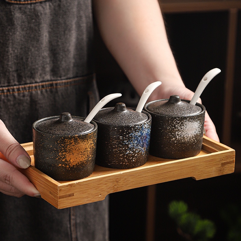 [JPN] กระปุกเซรามิค สําหรับใส่พริก เกลือ