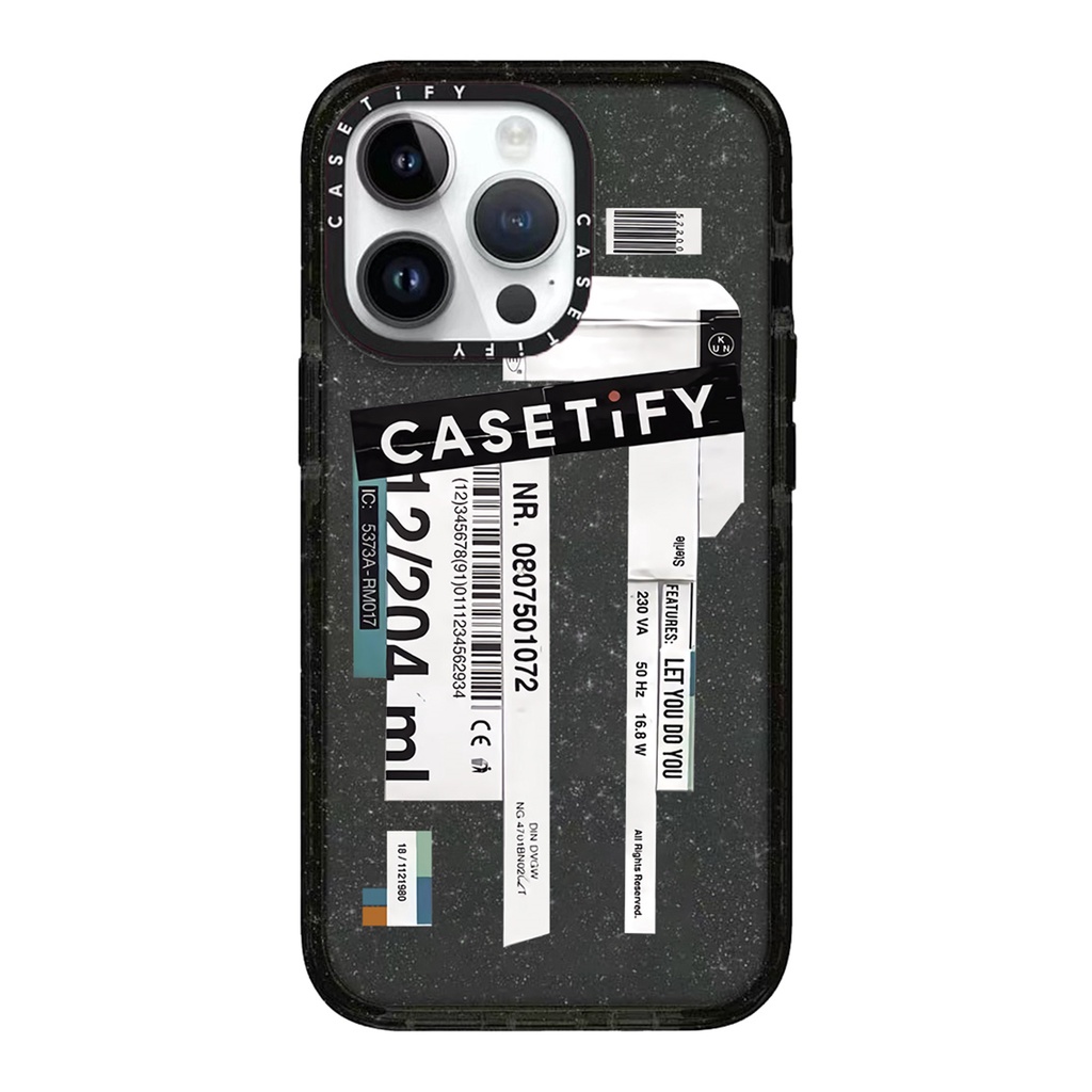 【ฉลากกล่อง】Casetify เคสโทรศัพท์มือถือแบบนิ่ม TPU ใส ลายฉลาก สําหรับ iPhone 15 Pro max 15 Pro 13 Pro max 14 Pro 12 Pro max 11 11Pro max 12