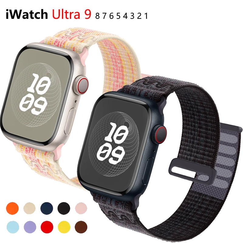 สายนาฬิกาข้อมือไนล่อน สําหรับ Apple Watch Ultra2 44 มม. 40 มม. 49 มม. 45 มม. 41 มม. 38 มม. 42 มม. 44 มม. iwatch Series 9 8 se 7 6 5 4 3 ultra 2