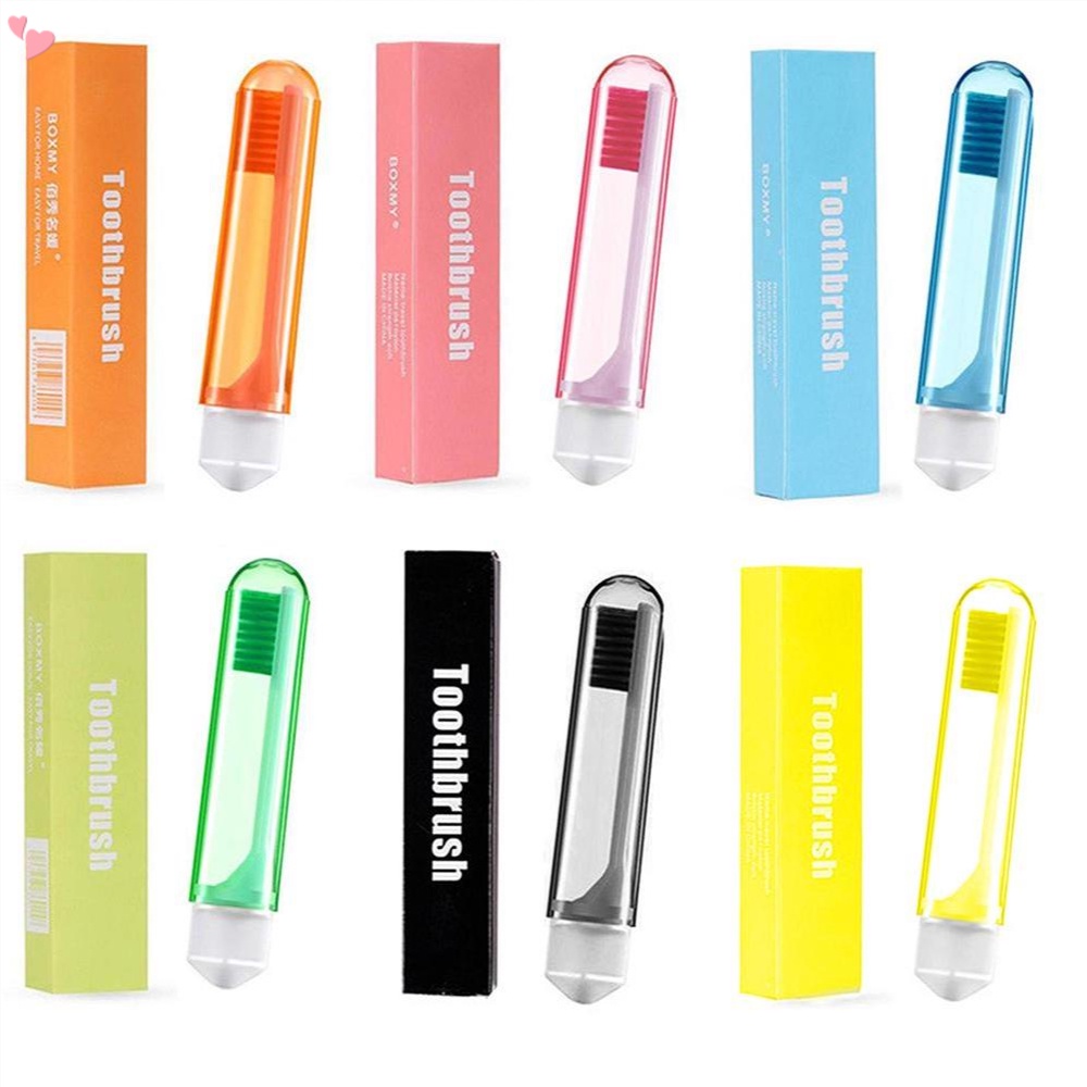 แปรงสีฟัน แบบพับได้ พร้อมกล่องแปรงสีฟัน แบบนิ่ม ขนาดพกพา สําหรับเดินทาง ตั้งแคมป์ บ้าน โรงเรียน