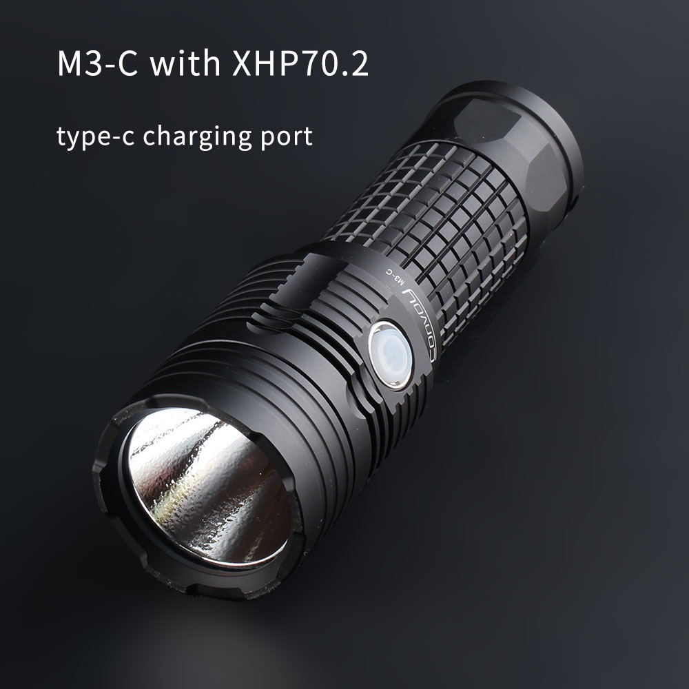 Convoy M3-C พร้อม XHP70.2,XHP70.3 Hi,26650 ไฟฉายแบบชาร์จไฟได้, ไฟฉาย