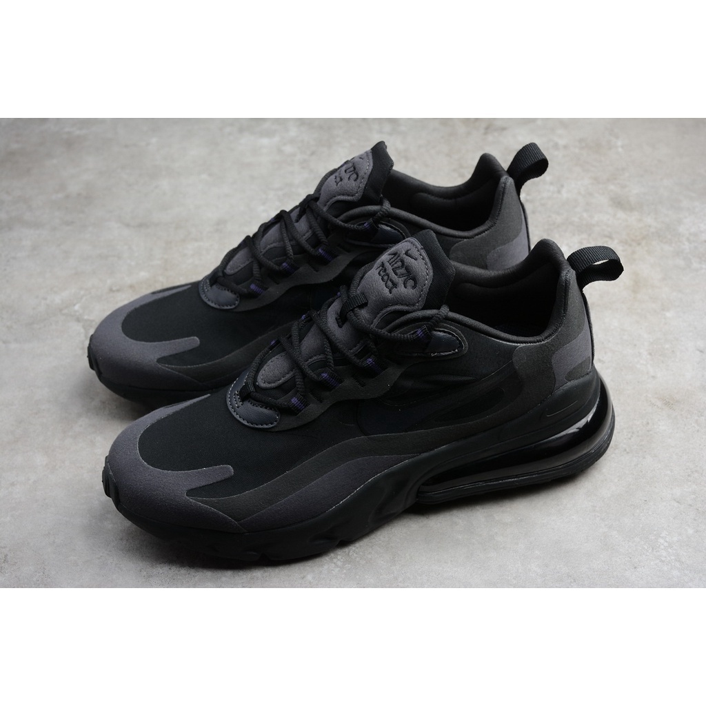 Nike Air Max 270 React All Black AO4971-003 รองเท้าวิ่งแฟชั่น z718