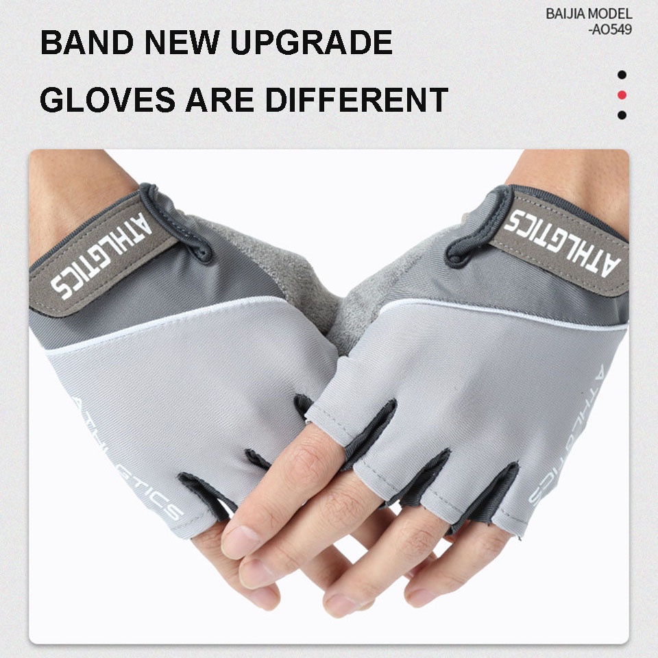Dayselect ถุงมือครึ่งนิ้ว กันลื่น ระบายอากาศ เหมาะกับใส่ออกกําลังกาย ยกน้ําหนัก ปั่นจักรยาน สําหรับผู้ชาย และผู้หญิง 1 คู่ - รูปที่ 5