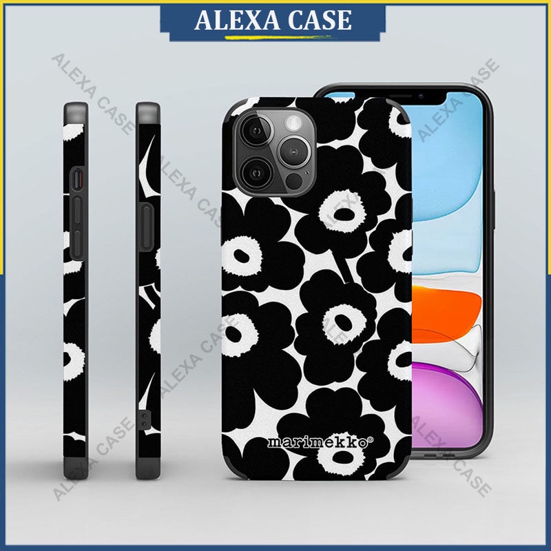 เคสโทรศัพท์ Marimekko สําหรับ iPhone 16 Pro Max / iPhone 15 Pro Max / iPhone 14 Pro Max / iPhone 13 Pro Max / XS Max / iPhone 8 Plus / iPhone SE Lambskin เคสป้องกัน 5OJBWQ