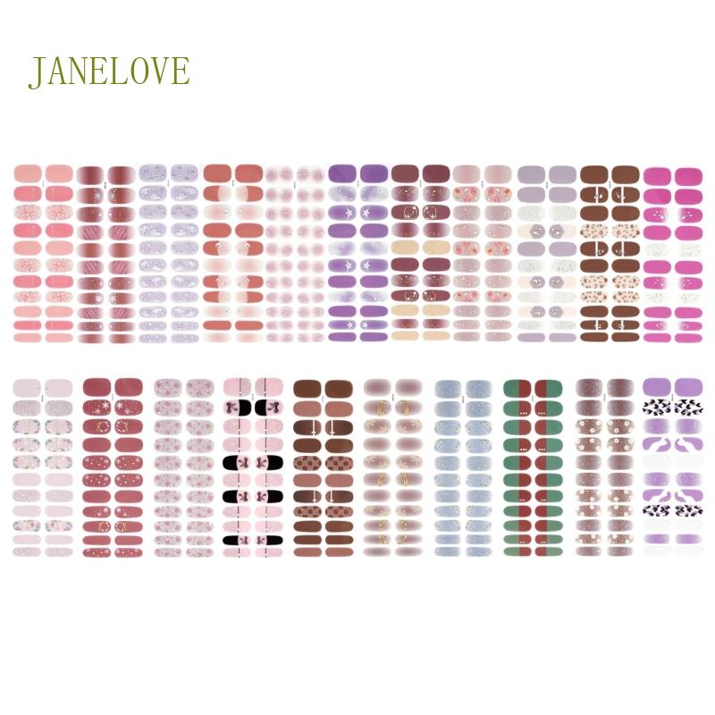Jlove สติกเกอร์อะคริลิค มีกาวในตัว หลากสี สําหรับติดตกแต่งเล็บผู้หญิง 22 ชิ้น