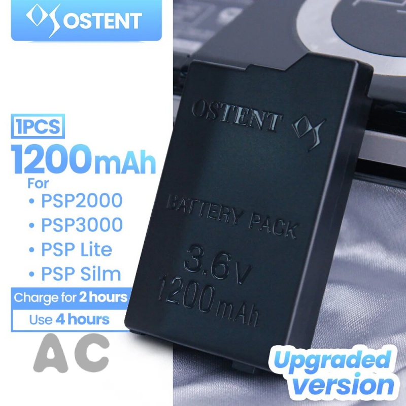 OSTENT คุณภาพสูงความจุจริง1200MAh 1400MAh 3.6V แบตเตอรี่ลิเธียมแบตเตอรี่โทรศัพท์ Pack สำหรับ Sony PSP 2000/3000 PSP-S