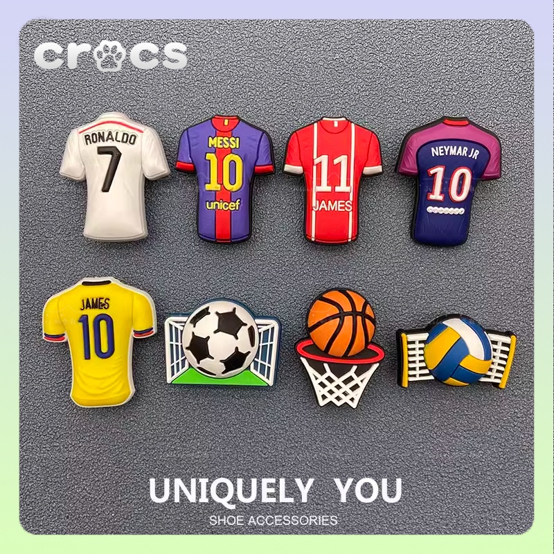 jibbitz crocs อุปกรณ์เสริมหัวเข็มขัด รูปดาว และดอกไม้ สําหรับรองเท้าฟุตบอล DIY jibbitz crocs เกาหลี
