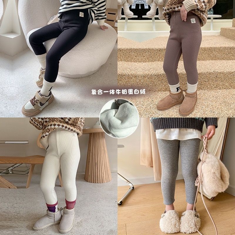 เลกกิ้งเด็กผ้าฝ้าย ยืดหยุ่นสูง อบอุ่น ใส่ได้ทุกวันแฟชั่น
