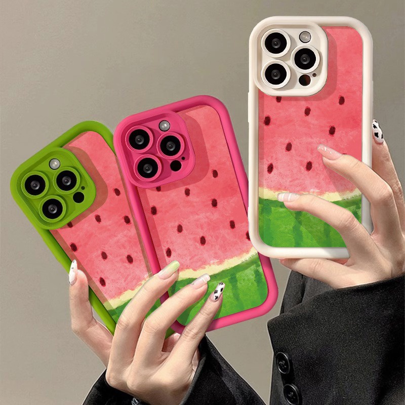 GN+HP-COD ดูเดิลแตงโม For เคสไอโฟน11 เคสโทรศัพท์มือถือซิลิโคนกันกระแทก For iPhone 11 14 15 12 13 Pro Max 7 8 Plus XS Max