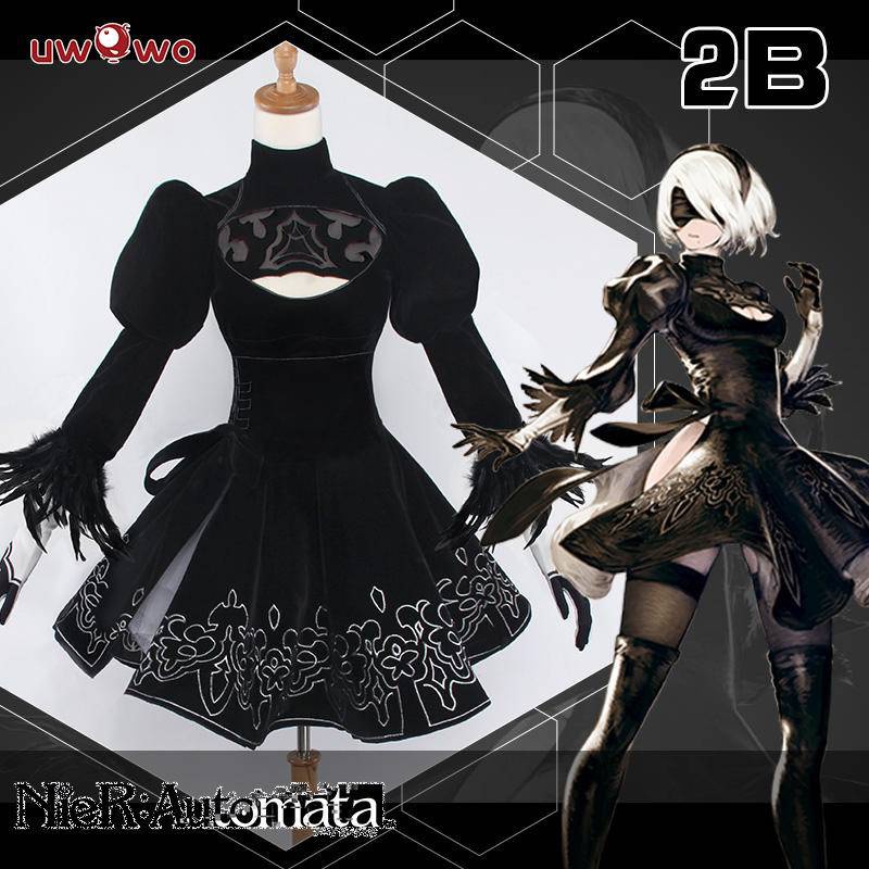 Uwo Game Nier: Automata YoRHa No.2 Type B 2B ชุดคอสเพลย์