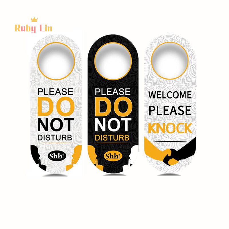 ป้ายแท็กป้ายแท็ก Ruby Lin Please Do Not Disturb Door Sign Hotel Bulle Board สําหรับแขวนประตู คาเฟ่ โรงแรม สํานักงาน