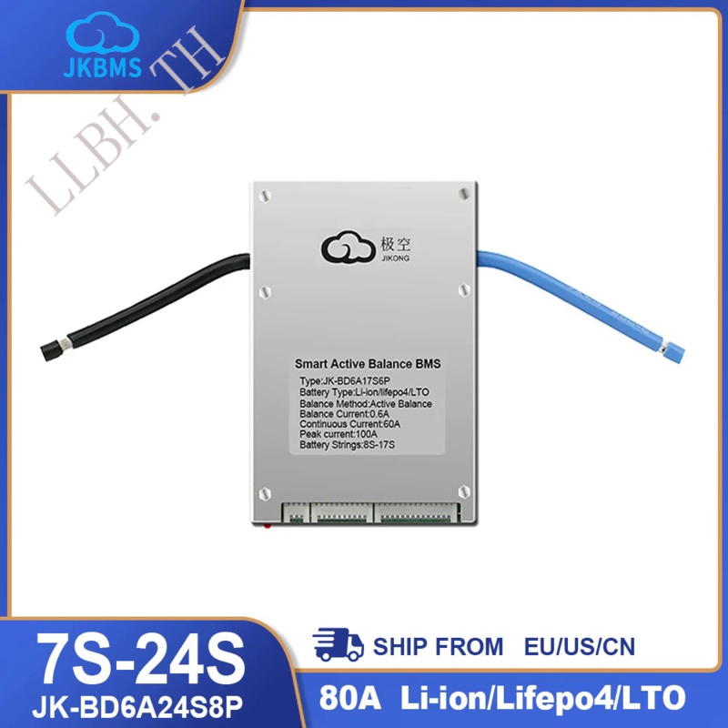 BMS 24V 36V 48V 60V 80A BMS 600mA สมดุลลิเธียมไอออน LTO 18650แบตเตอรี่ LiFePO4แบตเตอรี่8S 10S 11S 12