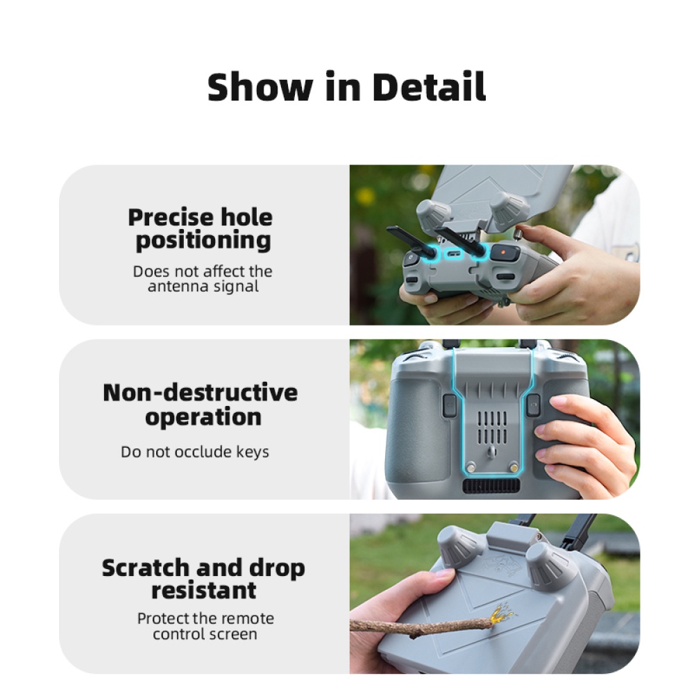 เข้ากันได้กับ DJI FLIP/ AIR 3S/ Mini 4 Pro/AIR 3 RC2 พร้อมฝาครอบรีโมทคอนโทรลหน้าจอ AIR3 sun shade RC2 light shield อุปกรณ์เสริม