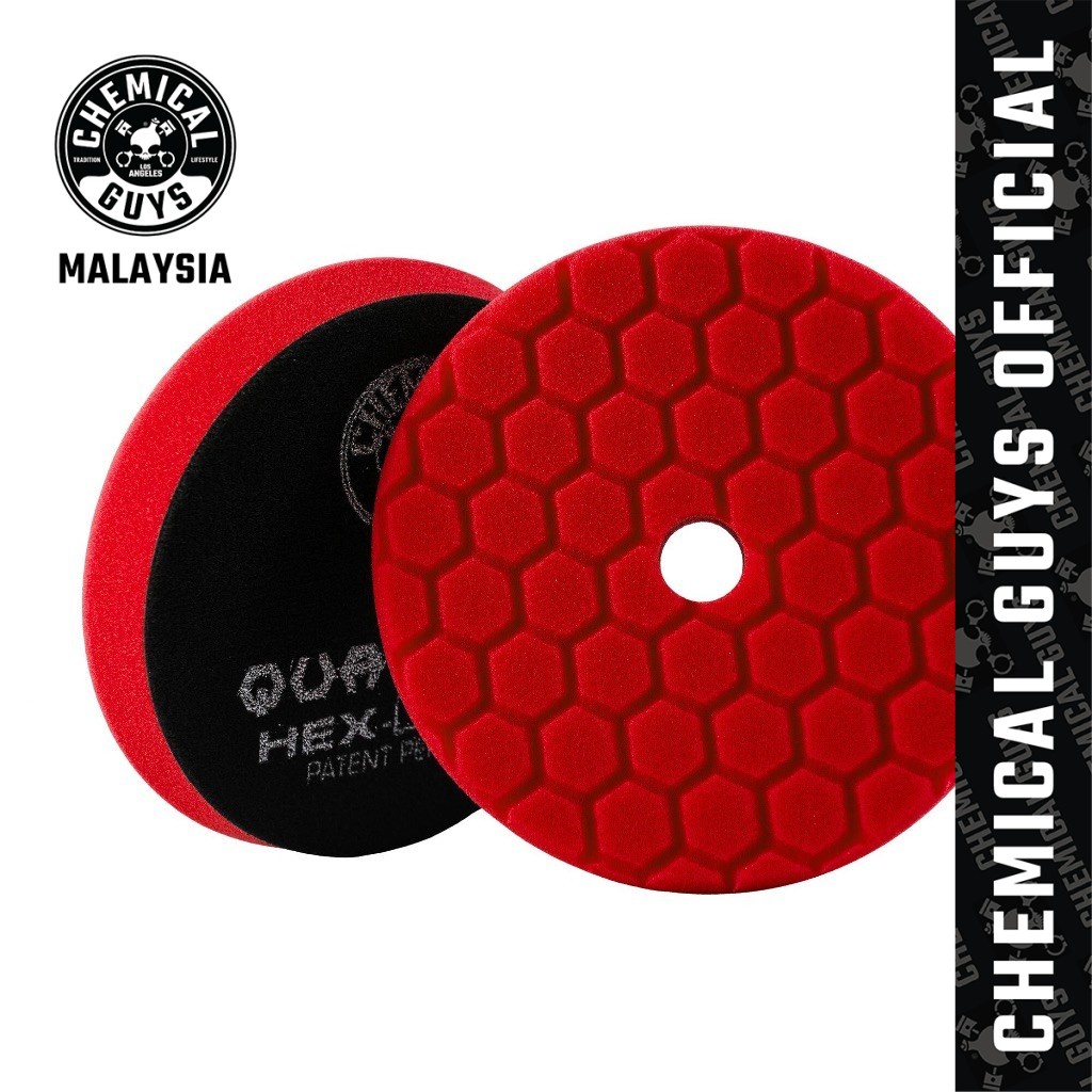 Chemical Guys Hex-Logic Quantum Ultra Light Finishing Pad สีแดง (5.5 นิ้ว)