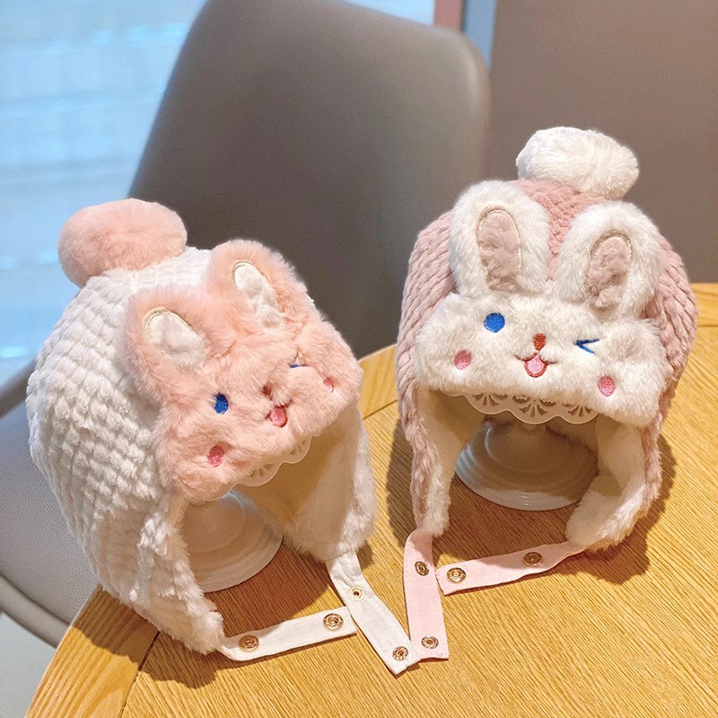 หมวกขนปุย ป้องกันหู ให้ความอบอุ่น แฟชั่นฤดูใบไม้ร่วง และฤดูหนาว สําหรับเด็ก