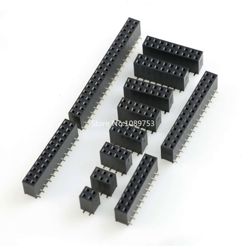 10pcs SMT 2.54 มม.คู่แถวหญิง Breakaway บอร์ด PCB Pin Header ซ็อกเก็ตเชื่อมต่อ 2.54 Pinheader 4 6 8 10 14 16 20 24 30 40Pin