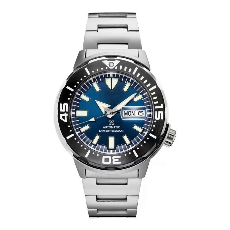 นาฬิกาข้อมืออัตโนมัติ หน้าปัดสีฟ้า สําหรับผู้ชาย Seiko Prospex Antarctica Monster Diver's 200m
