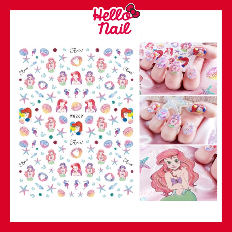 สติ๊กเกอร์ติดเล็บ 3D Disney Princess เจ้าหญิง สติ๊กเกอร์แต่งเล็บ Sticker สติ๊กเกอร์ น่ารัก อุปกรณ์ตกแต่งเล็บ