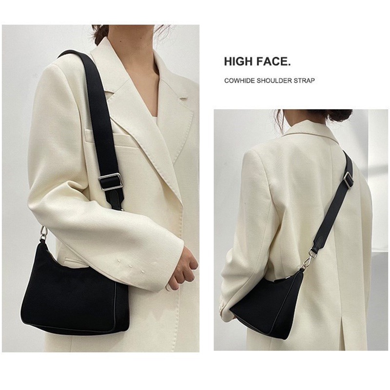 สายสะพายไหล่ ผ้าแคนวาส ปรับได้ แบบเปลี่ยน สําหรับกระเป๋า Prada Hobo