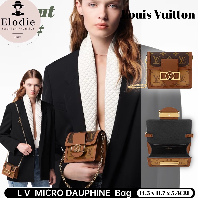 Louis Vuitton MICRO DAUPHINE กระเป๋าถือ LV bag กระเป๋าโซ่สุภาพสตรี