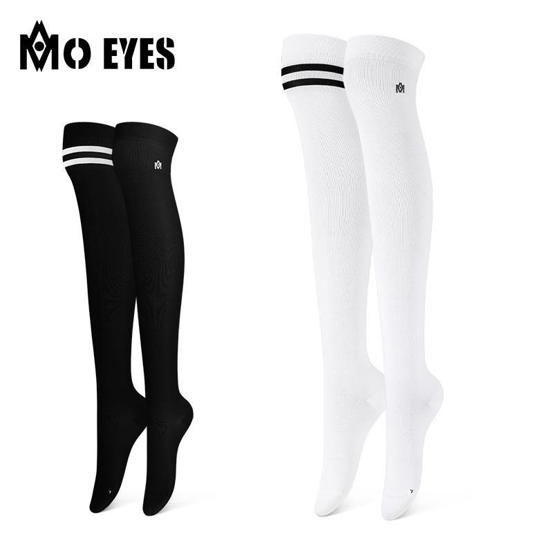 Mo EYES ถุงเท้ากอล์ฟ ยาวเหนือเข่า ยืดหยุ่น ป้องกันการบาดเจ็บ แฟชั่นสําหรับผู้หญิง