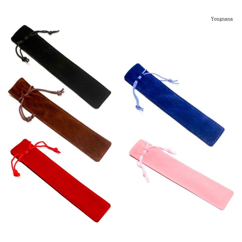 【CH*】กระเป๋าใส่ปากกาลูกลื่น ผ้ากํามะหยี่ สีพื้น 1 ชิ้น