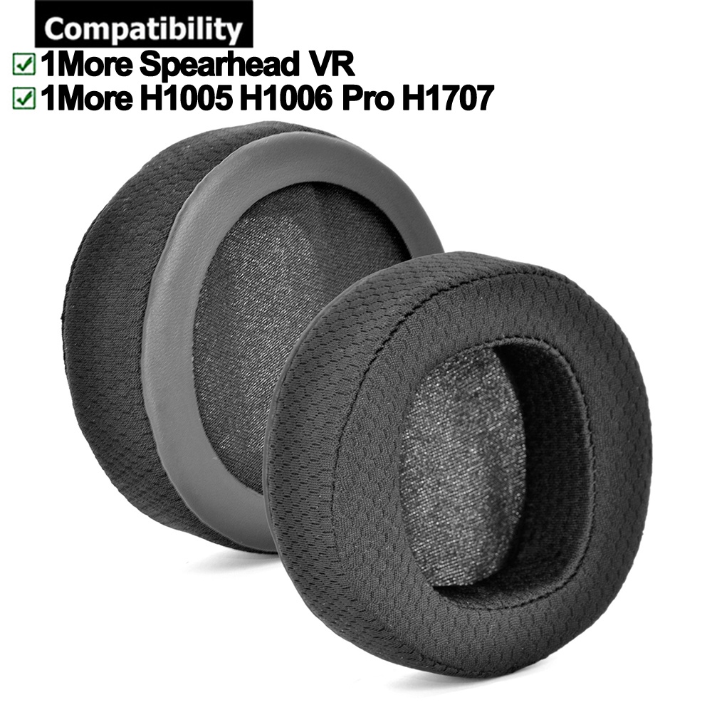 1 คู่แผ่นรองหูฟังสําหรับ 1More Spearhead VR H1005 H1006 PRO H1707 หูฟังแผ่นรองหูฟังฟองน้ําชุดหูฟัง E