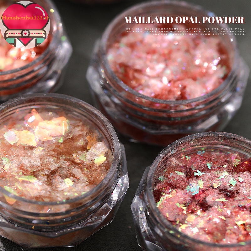 HANHAI Sparkly ผสมเล็บเลื่อม UV เจลอะคริลิค Horaphic Glitter Flakes เล็บเคล็ดลับ Ch สําหรับผู้หญิงเล็บอุปกรณ์ TH