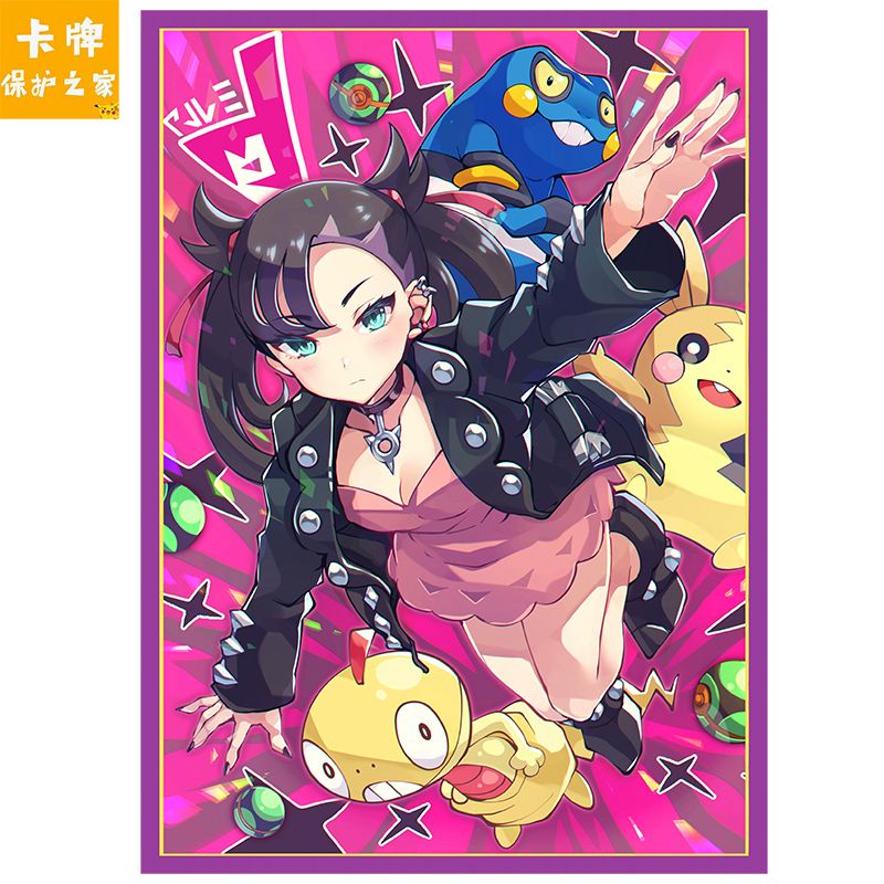 Pokemon Card Sleeves Marley Flash Card Sleeves อย่างเป็นทางการน้องสาวสําหรับ PTCG Card Protection DIY 66x91 มม.