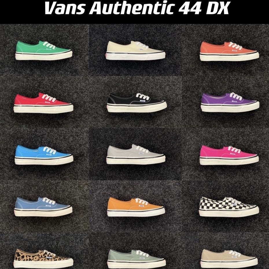 Vans Authentic 44 Dx Anaheim Factory ผ้าใบลำลอง Low-Top สีดำ รองเท้า Hot sales