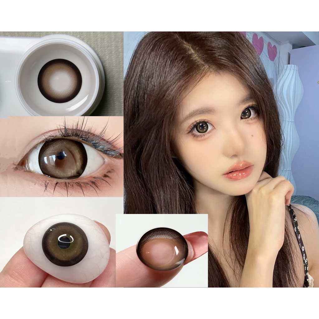 (2023.Dec.8th)jxkke Series คอนแทคเลนส์ ขนาดใหญ่ 14.50 มม. (เกรด 0-8.00) สีน้ําตาล