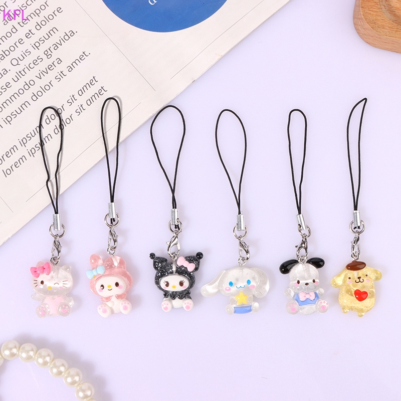 SANRIO (KFL) พวงกุญแจ จี้ห้อยโทรศัพท์ ลาย Melody Cinnamoroll Kuromi Hello Kitty สําหรับตกแต่งกระเป๋า