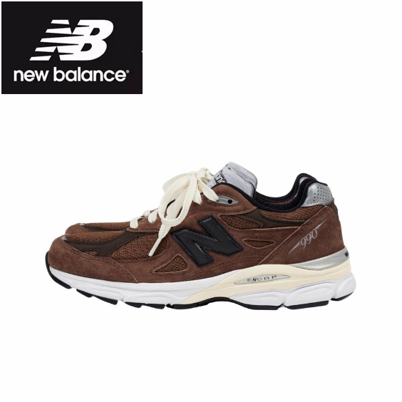 รองเท้ากีฬาJJJJound x New Balance 990 v3 NB Montreal tan Sports shoes style ของแท้ 100 %