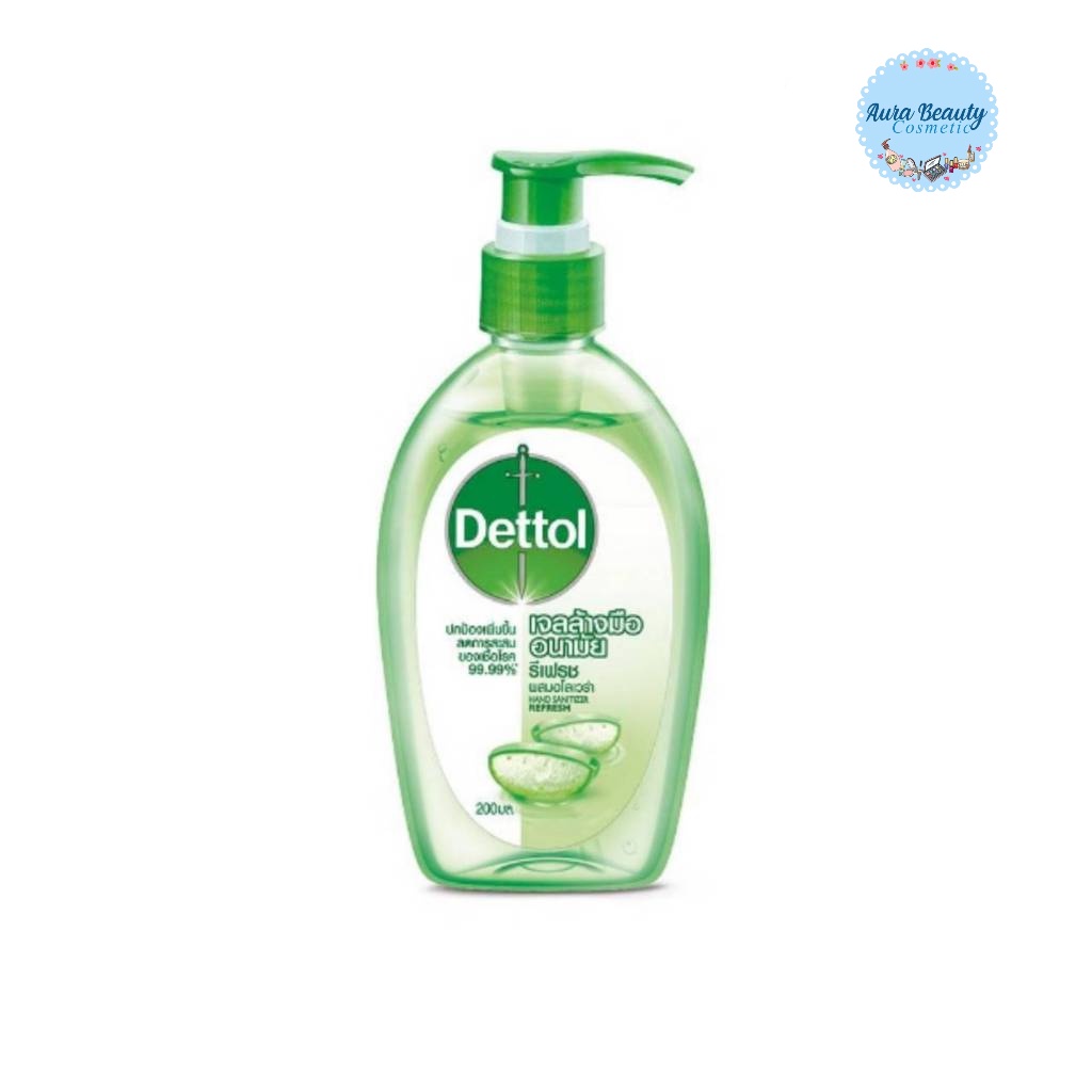 📍 (1ขวด) Dettol Instant Hand Sanitizer 200 มล. เดทตอล เจลล้างมือ สูตรหอมสดชื่นผสมอโลเวร่า