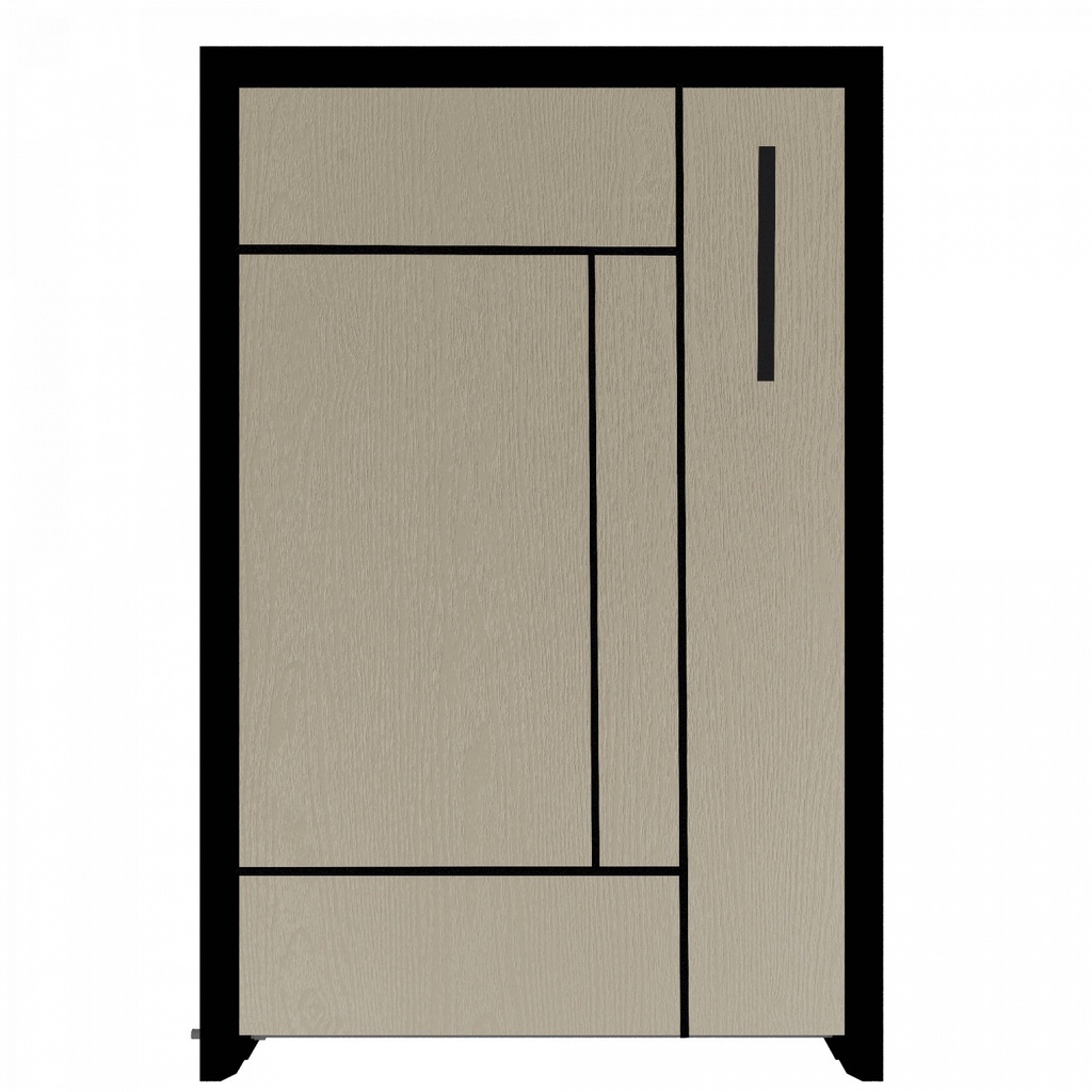 GlobalHouse CLOSE บานถังแก๊ส UPVC LABARIS ขนาด 49.5x75 ซม. สีเบจ สินค้าของแท้คุณภาพดี