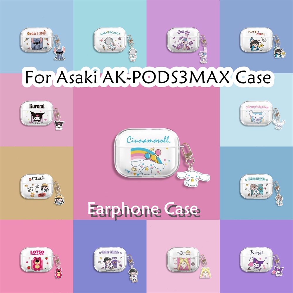 【innovation】นําไปใช้กับ Asaki AK-PODS3MAX เคส Case เคสหูฟัง ลายกระต่ายสีม่วง ซิลิโคนนุ่ม เคส เคสหูฟั