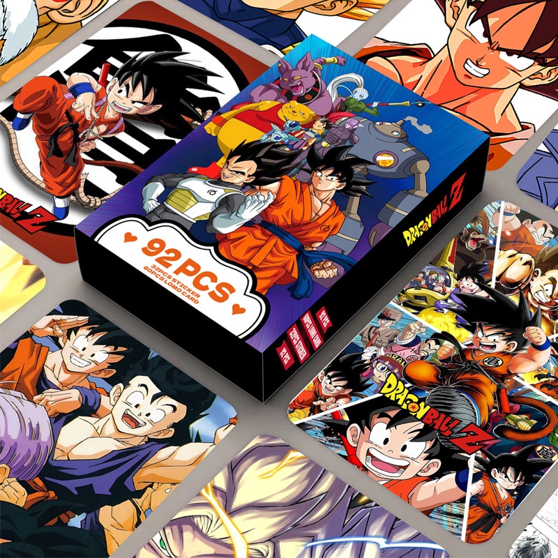 Dragon Ball Z Photocard Lomo Card Postcard Stickers 92 ชิ้น ต่อกล่อง