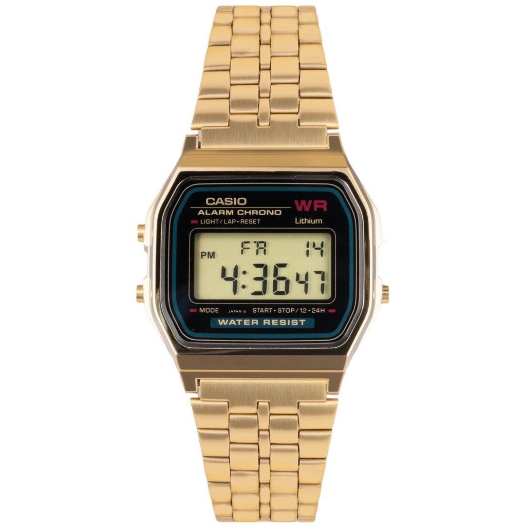 [Time Cruze] Casio A159 A159 Adjustable Gold Tone Stainless Steel Strap Women Watch A159WGEA-1DF A1