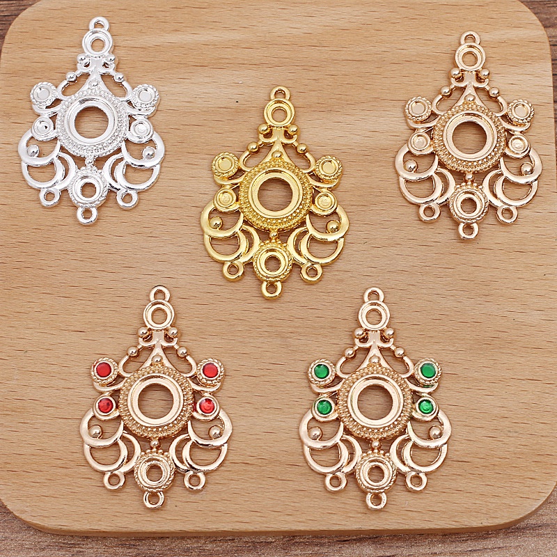 เครื่องประดับผม โลหะผสม สไตล์เรโทร ขนาด 27x40 มม. Diy