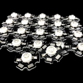 10 ชิ้น 1 วัตต์ 3 วัตต์ 5 วัตต์พลังงานสูงหลอดไฟ LED ไดโอดเต็มสเปกตรัมอบอุ่นเย็นธรรมชาติสีขาวสีแดงสีเขียว Royal Blue UV RGB พร้อม 20 มิลลิเมตร Star PCB