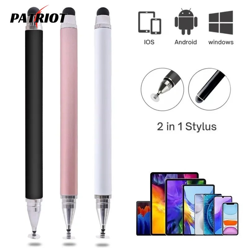 [PATRIO] ปากกาสไตลัส 2 In 1 อุปกรณ์เสริม สําหรับ Android iOS Touch Pen iPad Android Tablet Smart Phone Pencil Universal Drawing Stylus Pen
