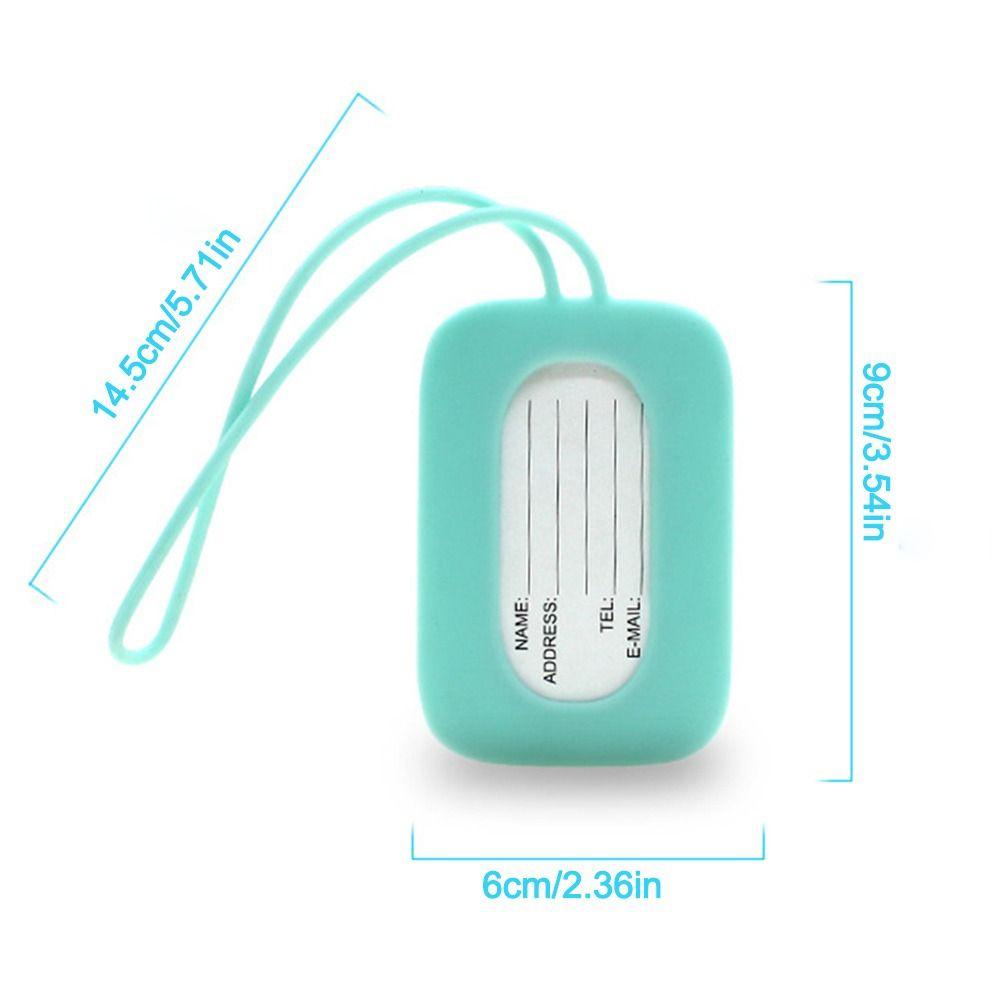 Imlon Portable Suitcase Identifier Tag, Soft Silicone Bags, Anti-lost with Lanyard Baggage Label Travel