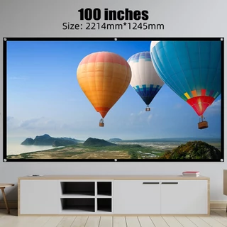 GOOJODOQ หน้าจอโปรเจคเตอร์ HD พับได้ แบบพกพา สําหรับโฮมเธียเตอร์ ฉายภาพยนตร์ ในร่ม กลางแจ้ง