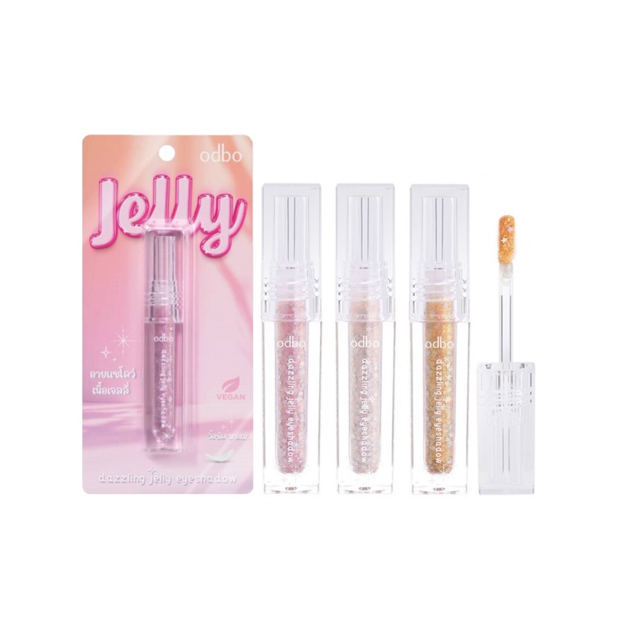 ของแท้·ส่งด่วน·ถูก Odbo Dazzling Jelly Eyeshadow #OD2013 : โอดีบีโอ แดสลิ่ง เจลลี่ กลิตเตอร์ อายแชโดว์ x 1 ชิ้น dayse