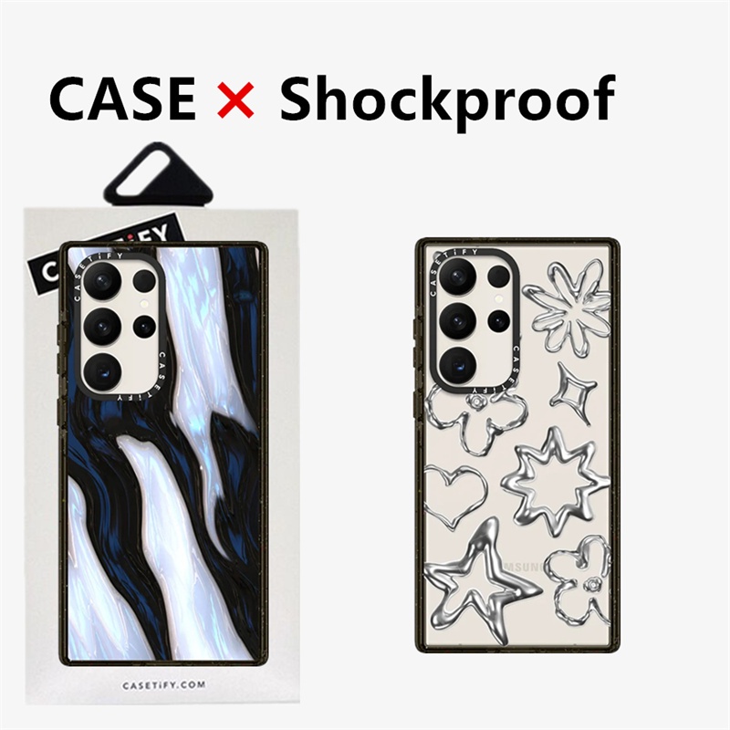 เคสโทรศัพท์มือถือ ซิลิโคนแข็ง อะคริลิคใส กันกระแทก ลายหินอ่อน หัวใจ คุณภาพสูง พร้อมกล่อง สําหรับ Samsung Galaxy S22 S23 Ultra S23 Plus