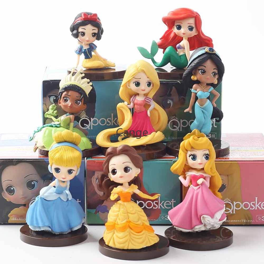 ตุ๊กตาเจ้าหญิงหิมะ สีขาว PVC 8 ชิ้น/ชุด
