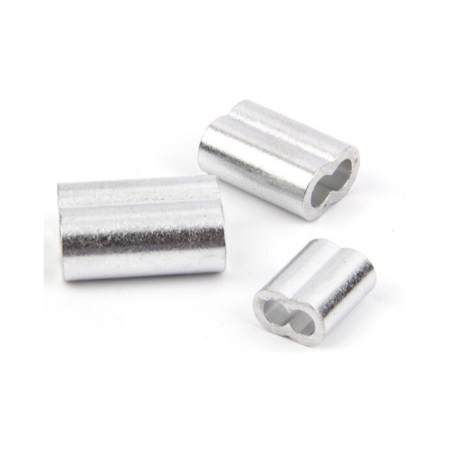 ปลอกอลูมิเนียม ร่องคู่แบบเลขแปด ปลอกร่องคู่ ปลอกสลิง ย้ำสายสลิง (ราคาต่อ 1 ตัว) พร้อมส่ง - รูปที่ 2