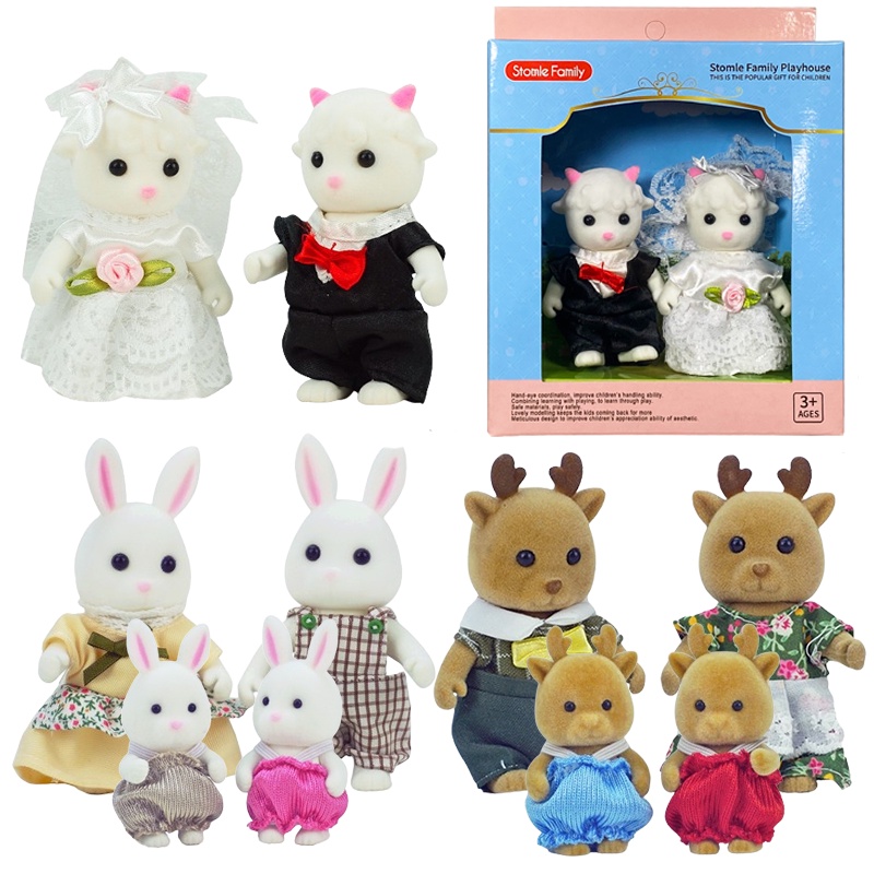 Sylvanian โมเดลครอบครัวสัตว์ 1/12 ของเล่นสําหรับเด็ก