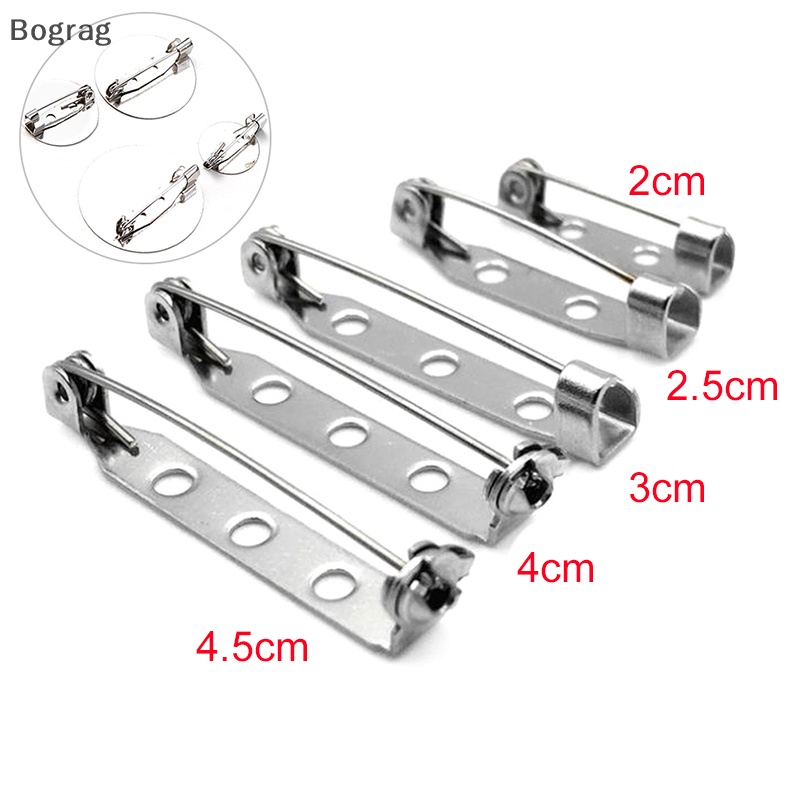 [Bogr] 10 ชิ้น ความปลอดภัย เข็มกลัด จับบาร์ ล็อค Pins กลับ ฐาน เครื่องประดับ ค้นพบ DIY หัตถกรรม COD